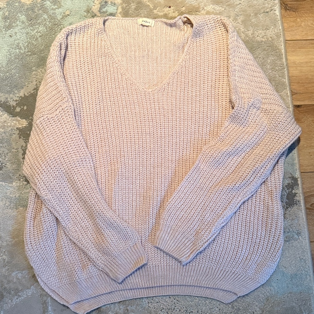 V-Neck Sweater - Soft Lavender